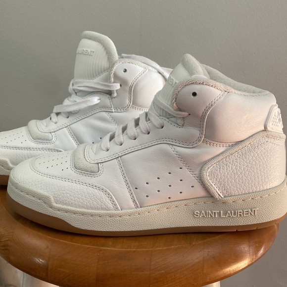 SL80 Saint Laurent white high tops - Picture 2 of 8
